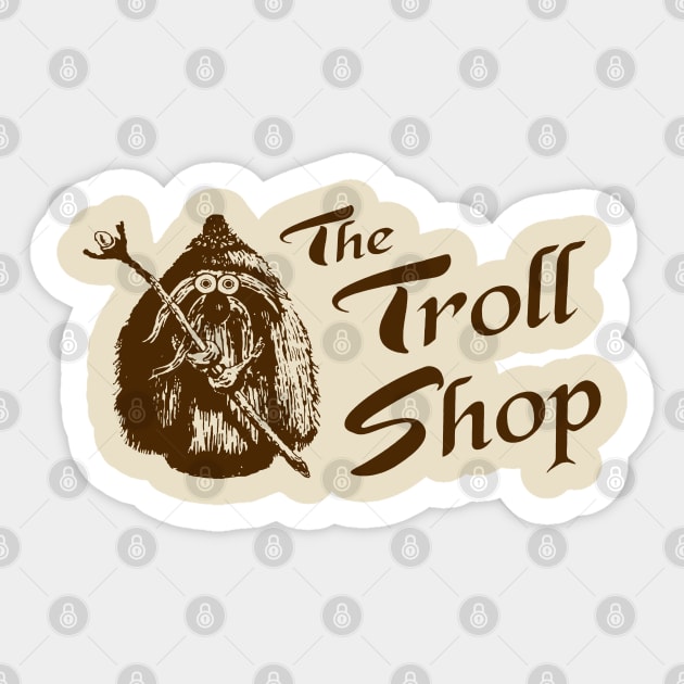 The Troll Shop - Light Sticker by Chewbaccadoll